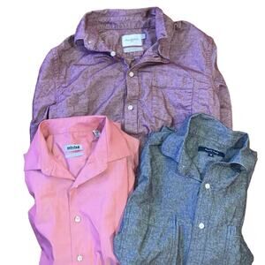 3 Dress Shirts Goodfellow UNLISTED Double Pump Size SIZE M 1 Slimfit Long Sleeve